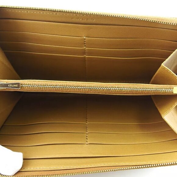 Celine long wallet bicolor beige leather Authentic USED - Picture 9 of 10